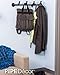 Wall Mounted Industrial Pipe Coat Rack by Pipe Decor Heavy Duty, Rustic Iron DIY Style, Black Electroplated Finish for Entryway with Mounting Hardware Included, 4 Clothes Hooks, Oil and Rust Free