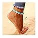 Edary Boho Turquoise Beaded Anklet Bracelet Anklets Foot Jewelry Accessories for Women and Girls(1PC)