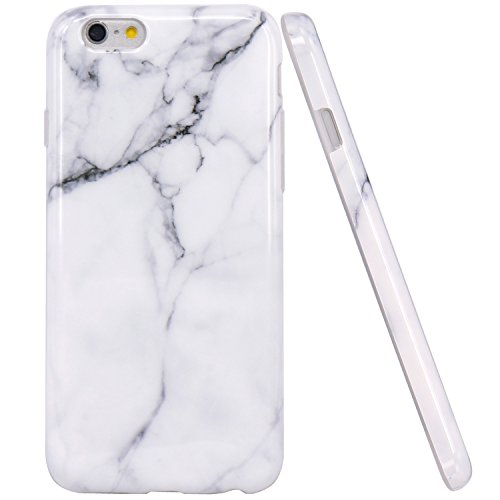 Iphone 6 case, iphone 6s case, jaholan white marble design slim s…
