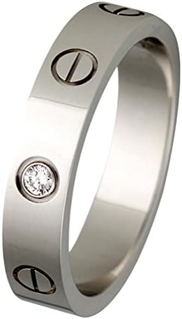 HIMAN Rose Gold Love Ring Couples Promise Engagement Wedding Band Titanium Stainless Steel Size 5-10