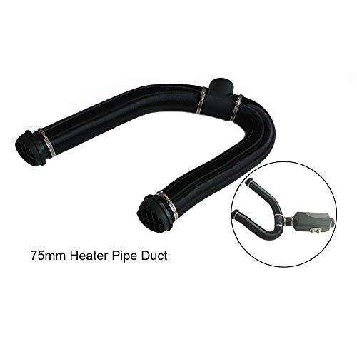 Ksruee Parking Air Heating Pipe Catheter, Parking Diesel Heater Replacement Hose, Clamp Fitting Heater Pipe Duct 75MM
