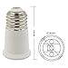 SooFoo 10 Pack Bulb Converter , Light Socket Extender Adapter E26/E27 to E26/E27 Durable Bulb Socket Extension, Fits LED/CFL Light Bulbs (10 Pack)