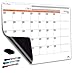 Premium Magnetic Dry Erase Calendar Board for Fridge 17 x 14 | Monthly & Weekly Whiteboard Planner with 3 Fine Tip Markers & 1 Eraser | Large Organizer for Refrigerator | by Medori's Trend