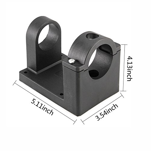OSOF Positioning Bracket Double Head Sheet Metal Nibbler Hole Saw Cutter Drill Tool Holder Table top Workbench ABS Mount