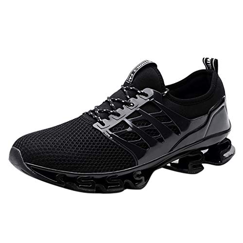 Couple Outdoor Shoes Mesh Breathable Wear Running Shoes Mens and Womens Wild Sneakers Shoes(Black,39) - Thumbnail 5