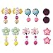 kilofly 6 Pairs Girls Princess Party Favor Jewelry Clip On Earrings Value Pack