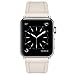 Compatible Apple Watch Band 38mm 40mm, MARGE PLUS Genuine Leather Watch Strap Replacement Band with Stainless Metal Buckle Compatible Apple Watch Series 4 Series 3, 2, 1 Sport and Edition, Ivory
