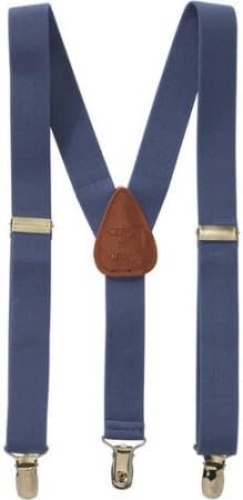 Kids Suspenders Child Baby Toddler Kid Adjustable Elastic Suspender Y Back Design (30", Chambray Denim)