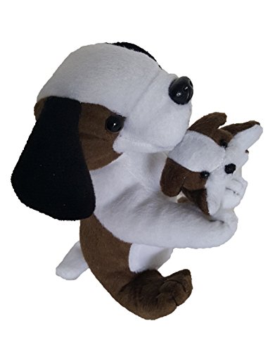 Plush Dogs Holding Puppies, (12 Dogs) - Thumbnail 6