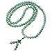 Top Plaza Unisex 108 Natural Gemstone Buddha Prayer Beads Mala Bracelets Buddhist Rosary Necklace(8mm Green Aventurine)