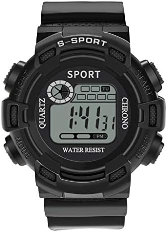 Men's Sport Watches Hessimy Mens Digital Wrist Watch LED Screen Large Face Electronics Military Watches Waterproof Alarm Back Light Outdoor Casual Luminous Simple Army Watch