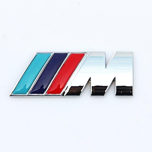 Motorcycle addict M power Series 3D Logo Sticker Emblem Badge Chrom 1 3 4 5 6 7 E Z X M3 M5 M6 Mline for BMW M (Silver)