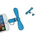 TENKEY 5 Packs 2 in 1 Micro USB Mini Fan Lightning Mini Fan For Iphone 7 7 plus 6 Samsung Galaxy S7 Mini Fan S6 Plus Portable Mini Fan Handheld Mini Fan android phone fan(Random Colors) (5-Pack)