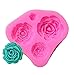 4 Size Roses Flower Silicone Cake Mold Chocolate Sugarcraft Decorating Fondant Fimo Tool