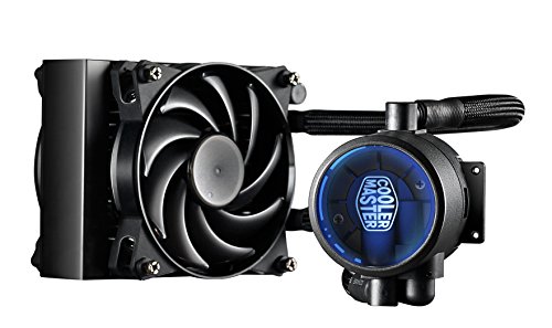 Cooler Master MasterLiquid Pro 120 CPU Cooler, All-In-One Liquid Cooler with FlowOp Technology, 120mm Fan, Dual Chamber Design, MasterFan Pro Fans