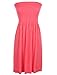 Mb Trend Seamless Solid Strapless Flare Sun Dress
