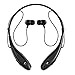 SoundPEATS Bluetooth Headphones Wireless Headset Stereo Neckband Sport Earbuds with Mic (10 Hours Play Time, Bluetooth 4.1, Sweatproof) - Black
