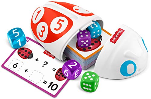 Fisher-Price Coccinelle Lancer et Compter, jouet pour enfant avec d&eacute;s et cartes pour apprendre &agrave; compter en s'amusant, 3 &agrave; 6 ans, FXG23