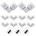 Led Strip Light Connectors, L Shape 4 Pins Light Strips Solderless Connectors for 5050 3528 SMD RGB with 3Pcs 4-pin Male Connector 10-Pack 10mm Line Shape Connectorss 12V 72W Clip