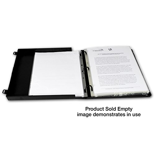 UniKeep 3 Ring View Binder - Binder Case is Fully Enclosed - Available in White, Clear, or Black and in Various Spine Wideths (Pack of 3, Black, 1.5 Inch)