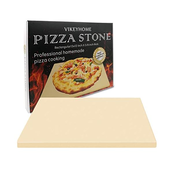 VIKEYHOME Pizza Stone, Heavy Duty Cordierite Pizza Grilling Stone