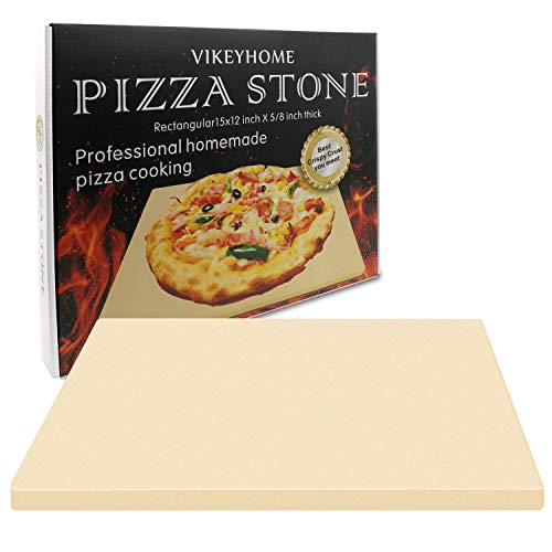 VIKEYHOME Pizza Stone, Heavy Duty Cordierite Pizza Grilling Stone