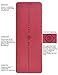 YAWHO Yoga Mat Fitness Mat Specifications 72” x 26” Thickness 1/4-Inch Eco Friendly Material SGS Certified Ingredients TPE Extra Large Non-Slip Exercise Mat with Carry Strap and Carry Bag (Red)thumb 1