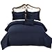 Royal Hotel Bedding Checkered Style Soft and Plush Coverlet, 3PC Set Stitched Filled Bedspread, Extra Soft Bed Cover, Checkered Pattern Quilted Bed Quilt, Navy, King