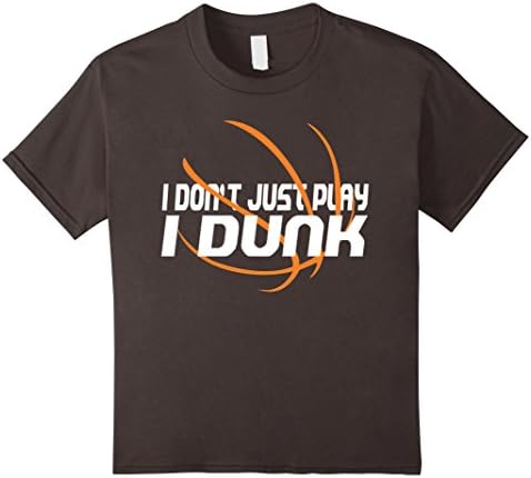 unisex-child I DON'T JUST PLAY I DUNK BASKETBALL SHIRT 6 Asphalt