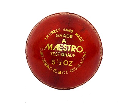 C&W Cricket World Leather Sports Cricket Match One Day Game Practice Matches Men/Senior/Adult White & Red Pack of 2 (Two) 4 Piece Quality Club Tournament Made in India Maestro Durable Season Ball