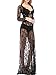 Yomoko Women Sexy Deep V-Neck Lace Maternity Photography Maxi Dress Black