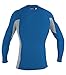 O'Neill Men's Premium Skins UPF 50+ Long Sleeve Rash Guard, Ocean/Cool Grey/Ocean, XL