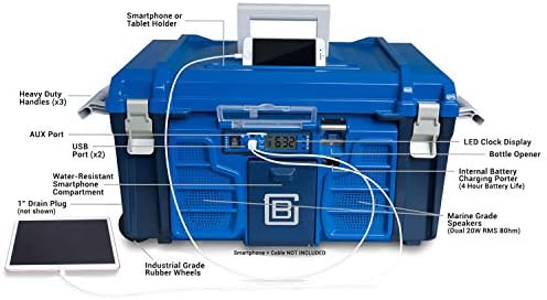 cooler with speakers and wheels