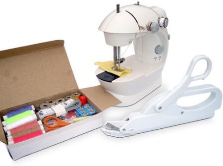 Michley Mini Sewing Machine &amp; Accessories 3-Piece Value Bundle
