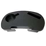 Sunnydaze Universal Oval Zero Gravity Chair Cup Holder with Mobile Device Slot and Snack Tray ()