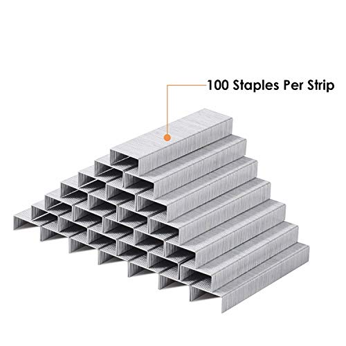 Alsisk 4000PCS NO.16(26/6) Standard Staples,100pcs Per Strip - Silver