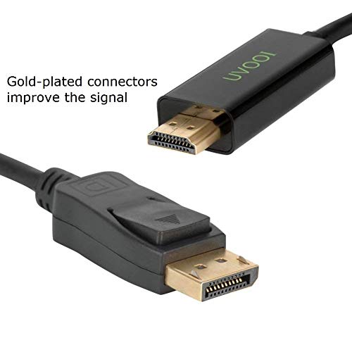 DisplayPort to HDMI HDTV Cable 3 feet, Display Port DP to HDMI Cable Male to Male Adapter 1080P Support Video and Audio - Gold-Plated - Thumbnail 5