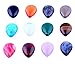 Mutilcolor 12pcs 18X25mm Waterdrop Teardrop Chakra Beads CAB Cabochon Healing Beads Crystal Quartz Stone Random Color Wholesale for Jewelry Making(No Holes)