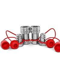 Acoplamientos de tractor AG AG hidráulicos de conexión rápida de 1 2 ", bola de estilo Pioneer ISO 5675 W   tapas de polvo, 2 juegos