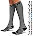 SB SOX Compression Socks (20-30mmHg) for Men & Women – Best Compression Socks for All Day Wear, Better Blood Flow, Swelling! (Small, Gray/Black)