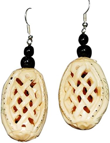 Jade Market Hong Kong Basket Weave Design Chinese Style Earring