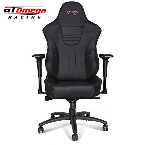 GT-Omega-Racing-MASTER-XL-Sedia-da-ufficio-ideale-per-i-gamer-in-pelle-colore-nero