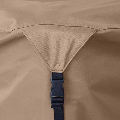 ULTCOVER Rectangular Patio Heavy Duty Table Cover - 600D Tough Canvas Waterproof Outdoor Dining Table and Chairs General… 41%2BVAxuCx6L