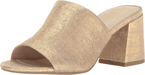 Seychelles Womens Commute Gold Metallic Suede Clog Mule