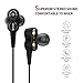 VitaVela 2019 new Universal Earphone/Ear Buds 3.5mm Stereo Headphones in-Ear Tangle Free Cable with Built-in Microphone Earbuds ，For iPhone iPod iPad Samsung Android Mp3 Mp4 and More smart phone-Blackthumb 3