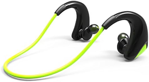 Deronweer Bluetooth Headphones for Running, Wireless Sports Earphones with Mic, Proven Best Audio Quality Waterproof &amp; Sweatproof Earbuds in HD Stereo for Gym, Workout &amp; Running, Durable Cord (Green)