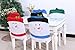 VALORCASA Christmas Snowman Chair Covers Set of 4,Novelty Party Holiday Dining Chair Slipcovers for Kitchen,Bar or Restaurant,23