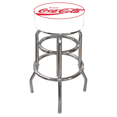 Coca-Cola "Enjoy" Padded Swivel Bar Stool