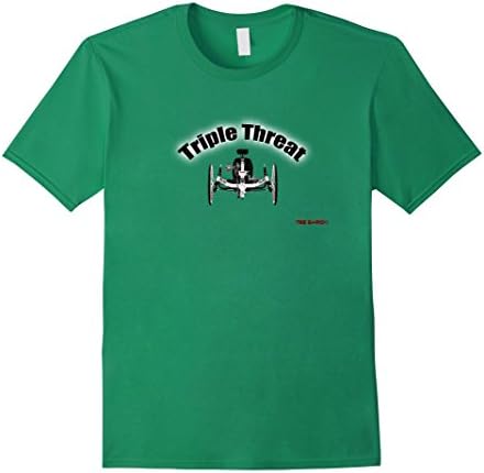 Men's Triple Threat Recumbent Trike Tee XL Kelly Green