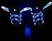 LED shoelaces with continuous and blinking modes in 5 colors